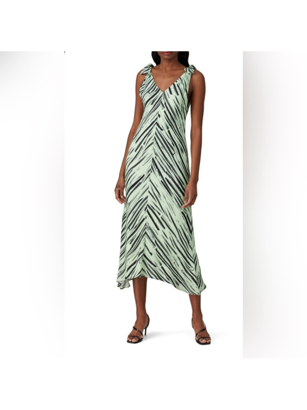 Proenza Schouler Printed Knot Sleeve Midi Dress